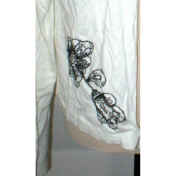 New NWT $395 Womens Max Mara Marina Rinaldi Cardigan Sweater M White Black Italy - Picture 9 of 12